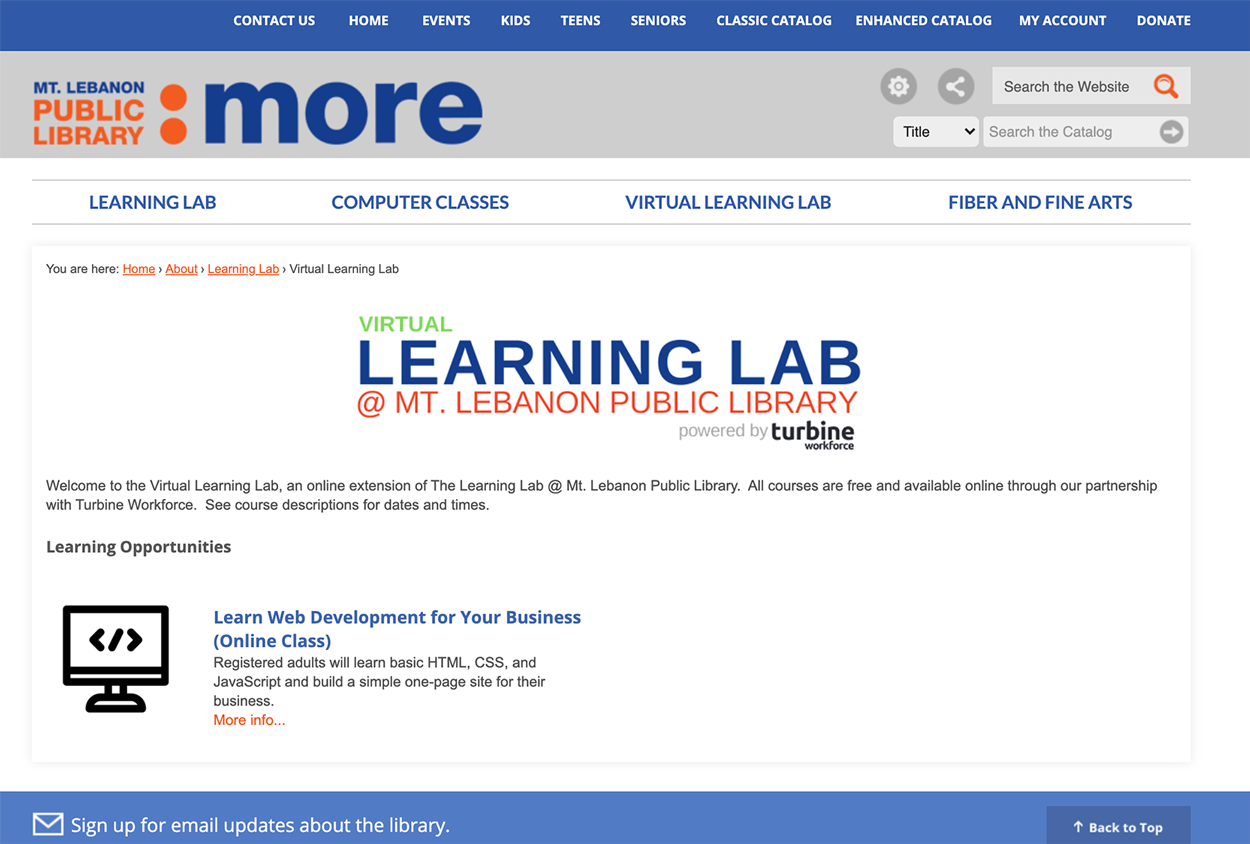 Turbine to power the MLPL Learning Lab
