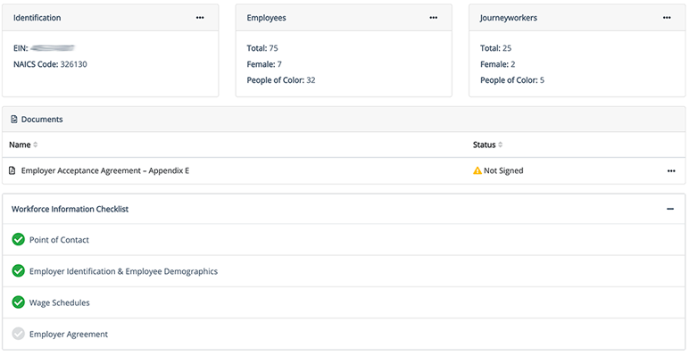 OJTOps document manager showing sponsor uploads and compliance status